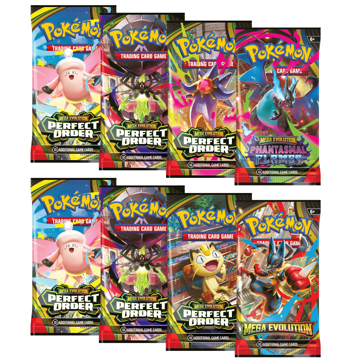 Pokmon TCG: Mega Evolution Perfect Order Booster Pack Bundle of 8 Pokmon TCG: Mega Evolution Perfect Order Booster Pack Bundle of 8