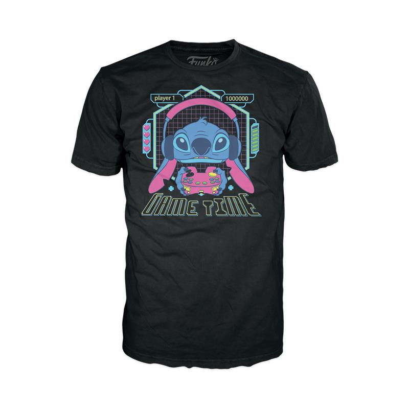 Gamer Stitch with Frog Lilo & Stitch Disney Funko Pop! & Tee Box