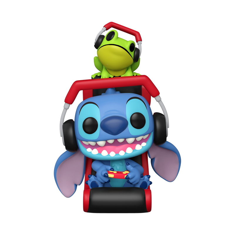 Gamer Stitch with Frog Lilo & Stitch Disney Funko Pop! & Tee Box