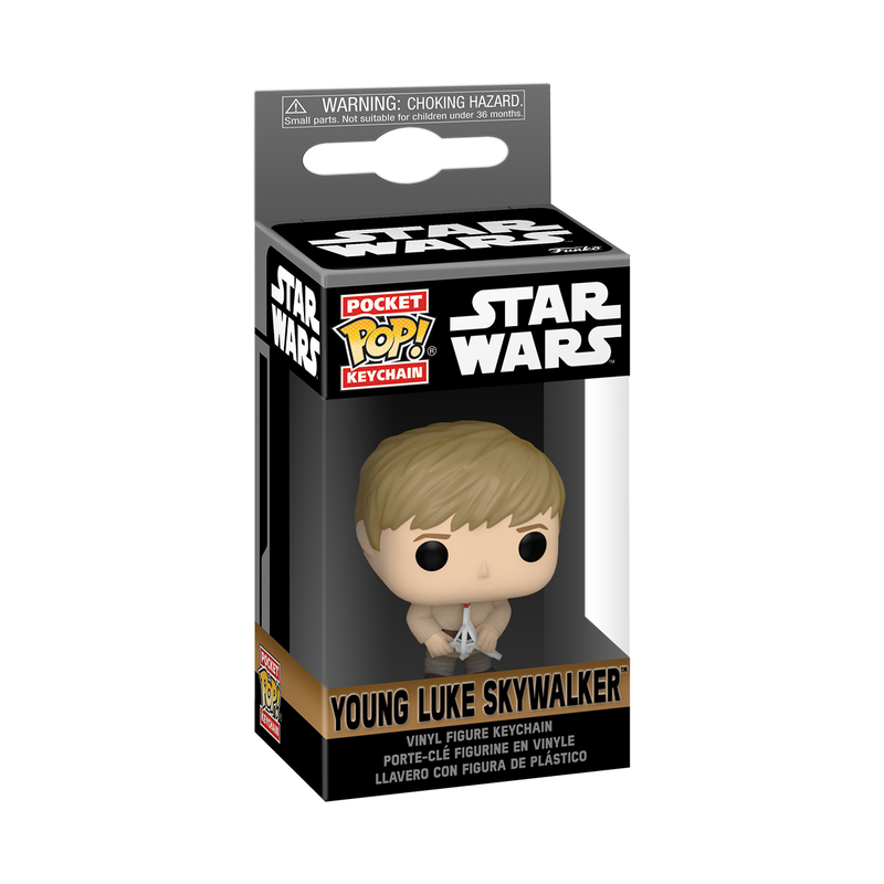 Young Luke Skywalker Obi-Wan Kenobi Funko Pocket Pop! Star Wars Keychain