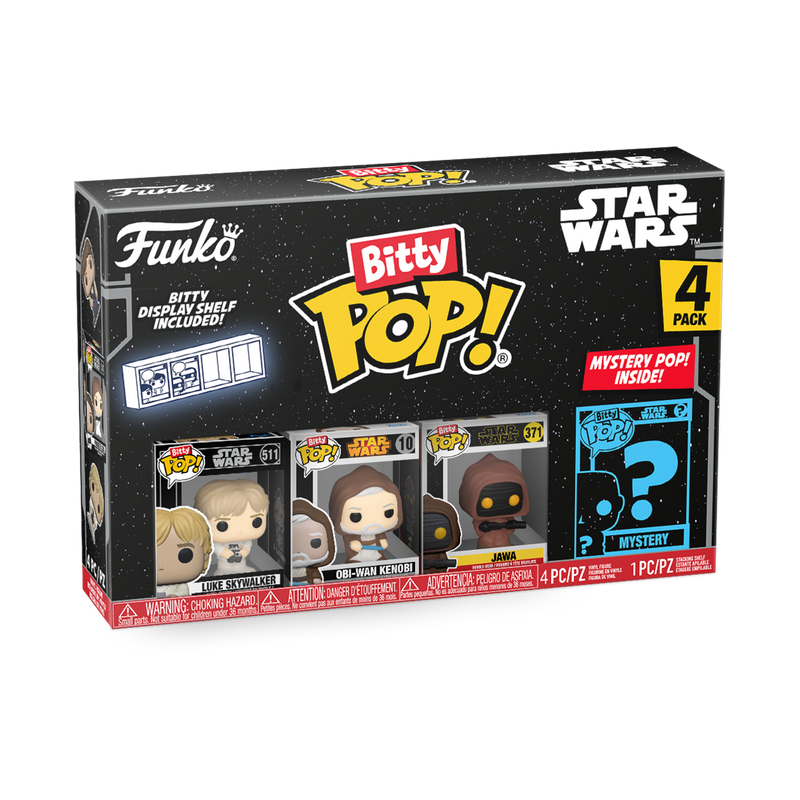 Luke Skywalker 4pk Star Wars Funko Bitty Pop! Vinyl Figures