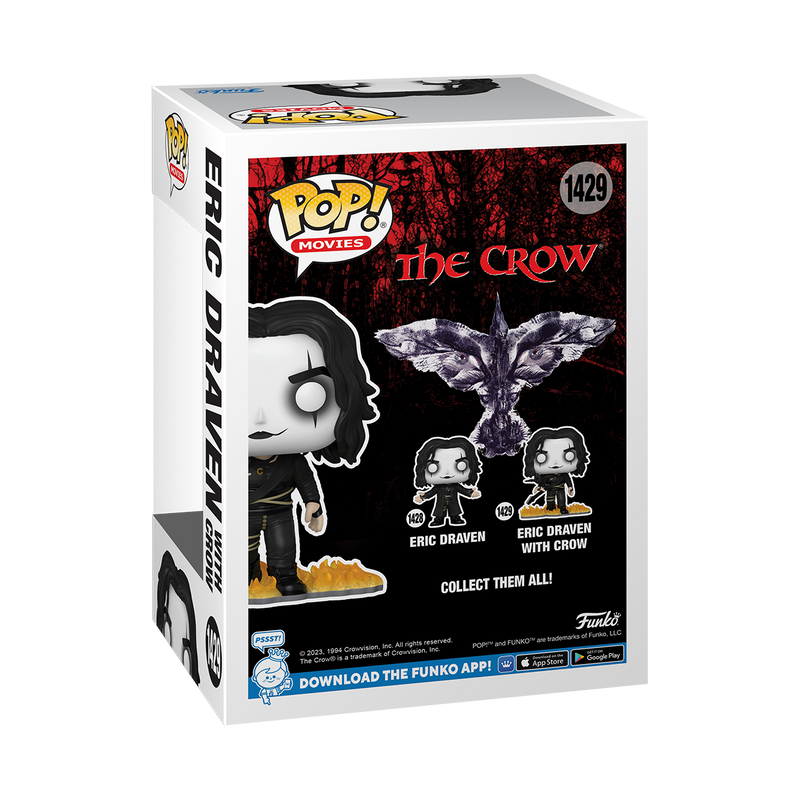 Eric Draven with Crow The Crow Funko Pop! Movies Vinyl Figure