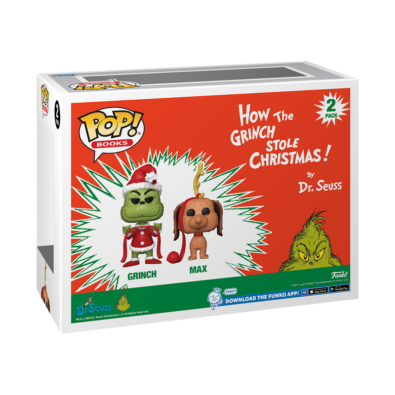 Grinch & Max 2pk How the Grinch Stole Christmas Funko Pop! Books Vinyl Figure