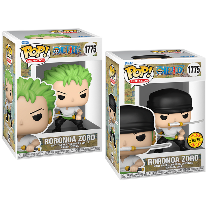 Roronoa Zoro One Piece Funko Pop! Anime Vinyl Figure Common + Chase Bundle