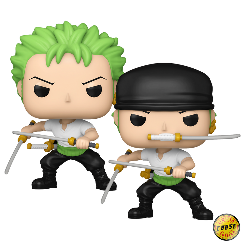 Roronoa Zoro One Piece Funko Pop! Anime Vinyl Figure Common + Chase Bundle