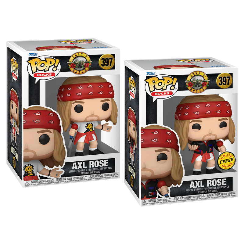 Axl Rose (1980's) Guns N' Roses Funko Pop! Rocks Vinyl Figure Common + Chase Bundle