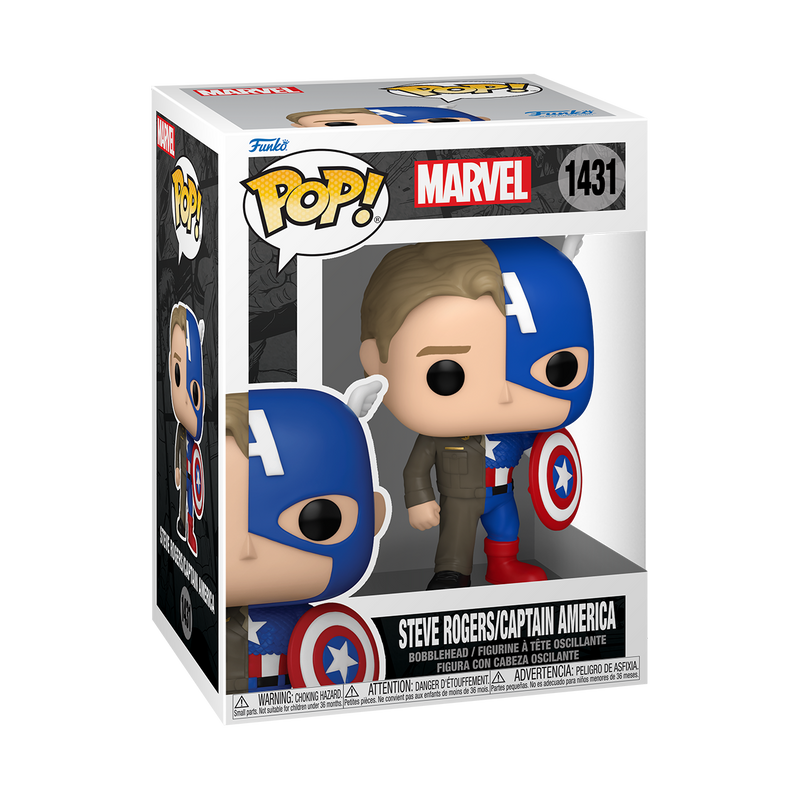 Steve Rogers/Captain America Split Funko Pop! Marvel Vinyl Figure