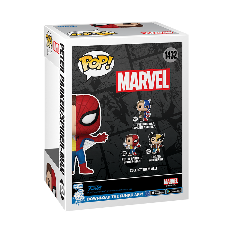 Peter Parker/Spider-Man Split Funko Pop! Marvel Vinyl Figure