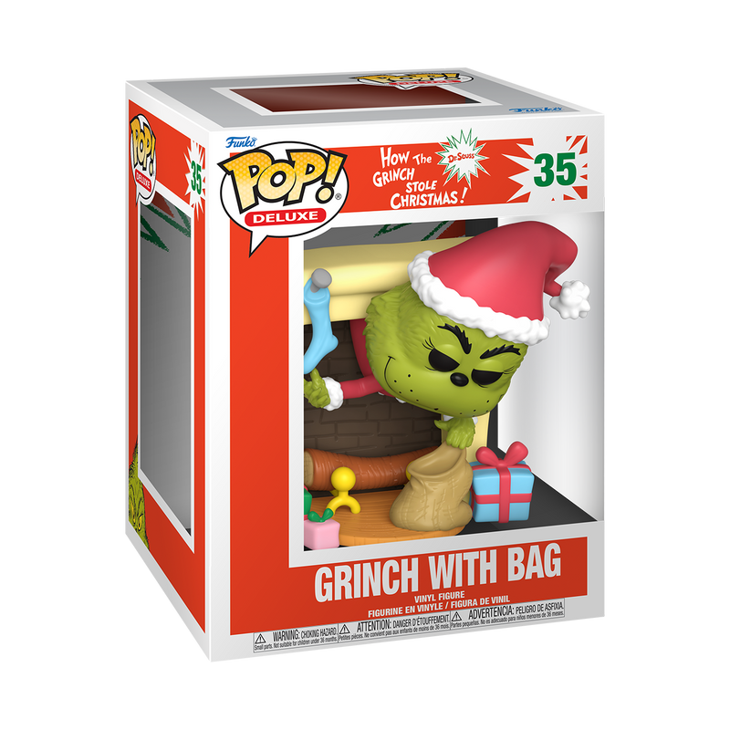 Grinch with Bag How the Grinch Stole Christmas Funko Pop! Books Vinyl Figure