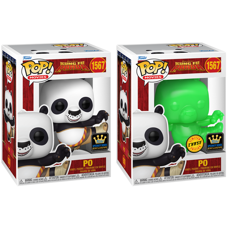 Po Kung Fu Panda Funko Pop! Movies Vinyl Figure Common + Chase Bundle