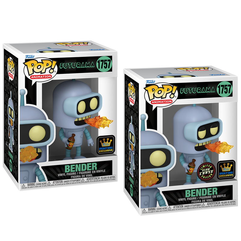 Bender Futurama Funko Pop! Animation Vinyl Figure Common + Chase Bundle