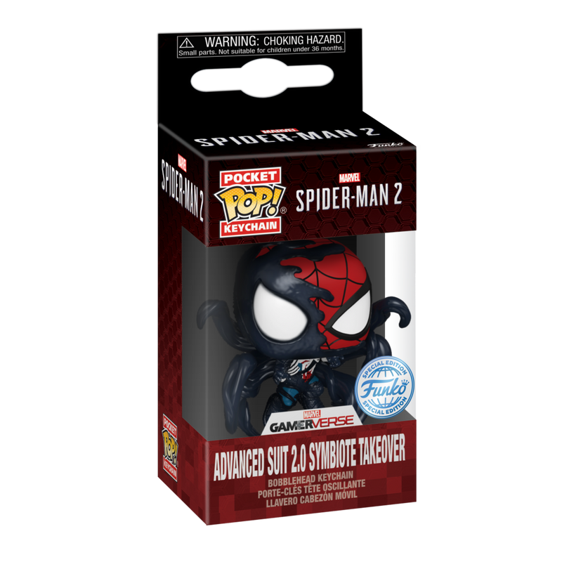 Advanced Suit 2.0 Symbiote Takeover Spider-Man 2 Funko Pocket Pop! Marvel Keychain