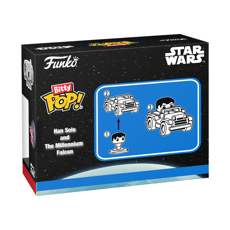 Han Solo with Millenium Falcon Star Wars Funko Bitty Pop! Rides Vinyl Figure