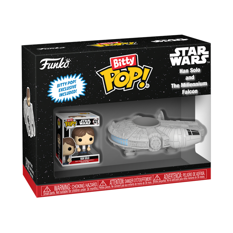 Han Solo with Millenium Falcon Star Wars Funko Bitty Pop! Rides Vinyl Figure