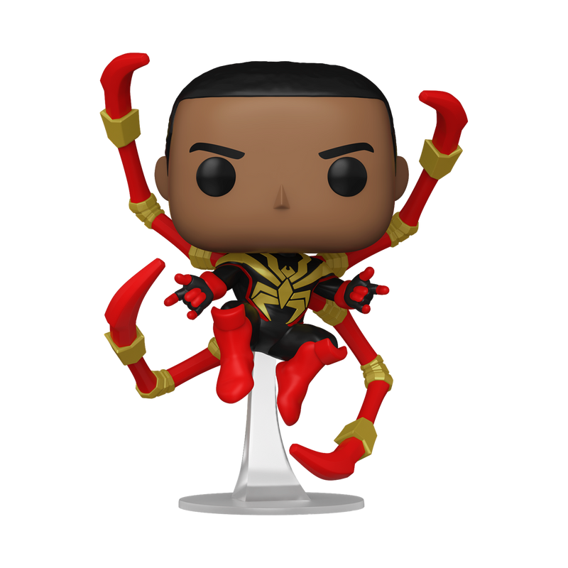 Miles Morales (Iron Spider) Funko Pop! Marvel Vinyl Figure Common + Chase Bundle