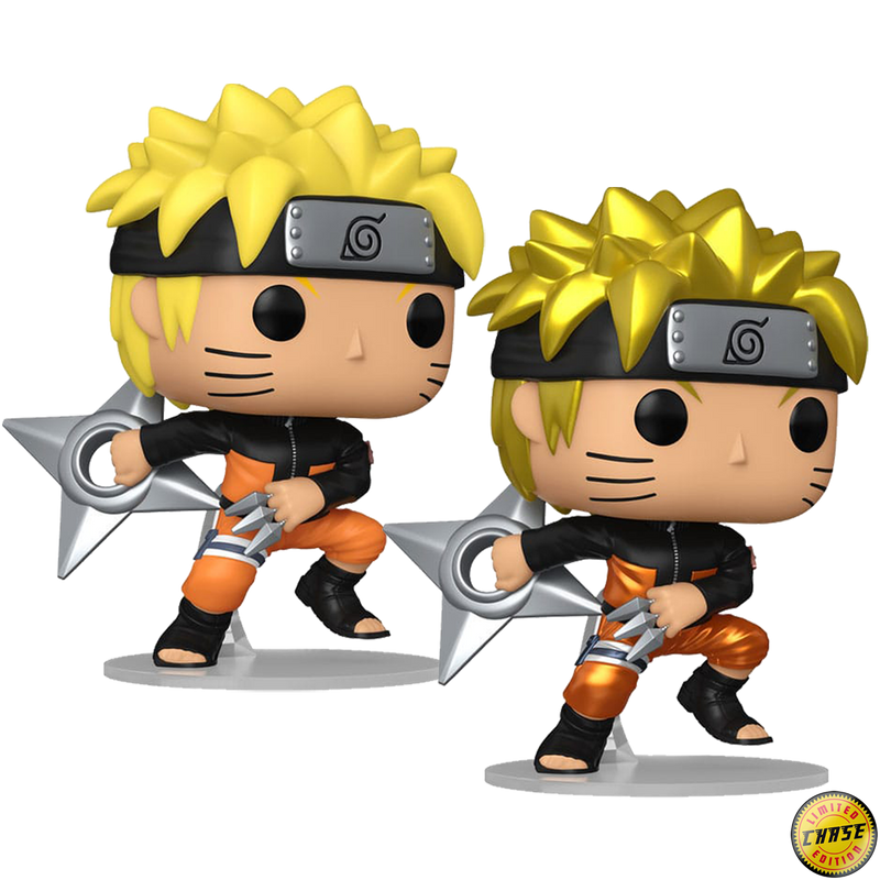 Naruto Uzumaki (with Shuriken) Naruto Funko Pop! Anime Vinyl Figure Common + Chase Bundle