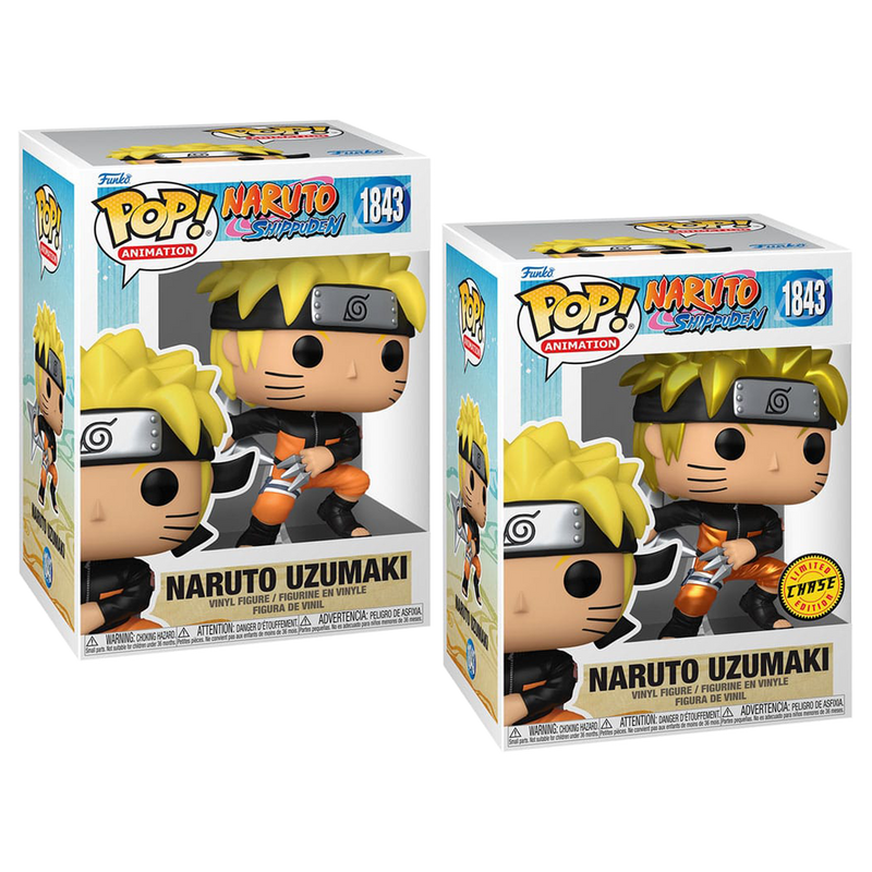 Naruto Uzumaki (with Shuriken) Naruto Funko Pop! Anime Vinyl Figure Common + Chase Bundle