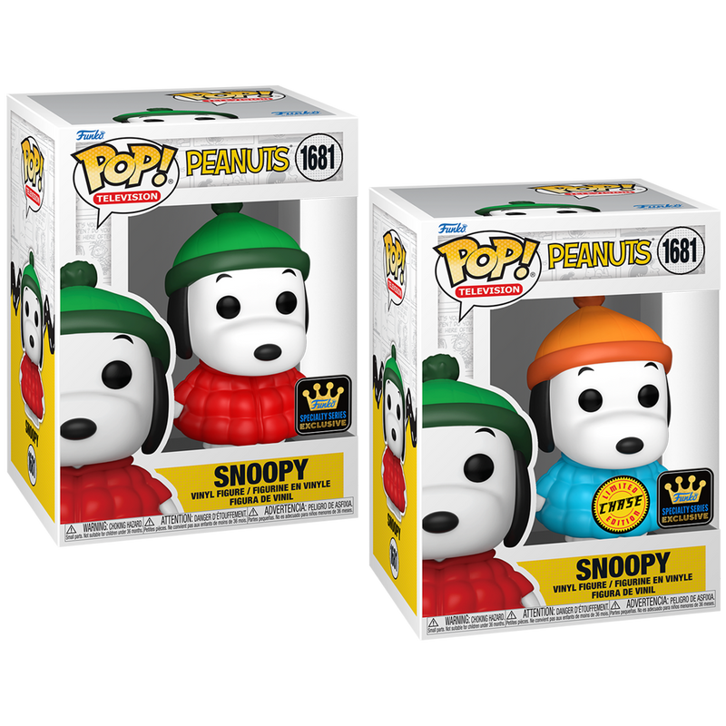 Snoopy in Coat Peanuts Funko Pop! TV Vinyl Figure Common + Chase Bundle