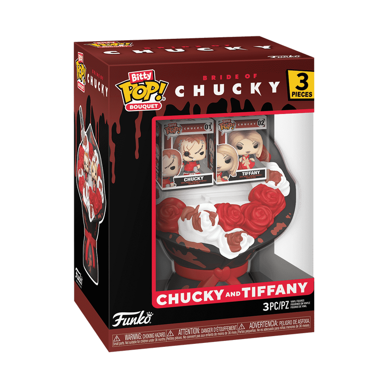 Chucky & Tiffany (Valentine) Bride of Chucky Funko Bitty Pop! Bouquet Vinyl Figures