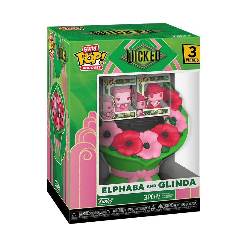 Elphaba & Glinda (Valentine) Wicked Funko Bitty Pop! Bouquet Vinyl Figures