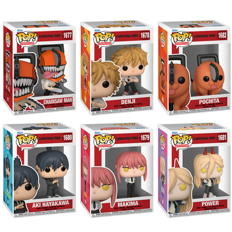 Chainsaw Man Funko Pop! Anime Vinyl Figure Bundle of 6