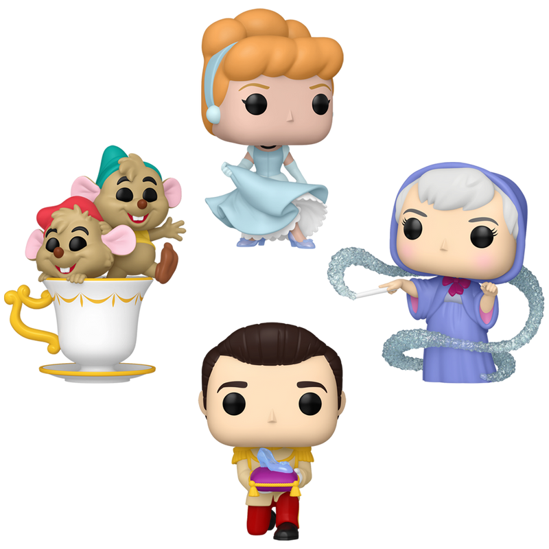 Cinderella 75th Funko Pop! Disney Vinyl Figure Bundle of 4