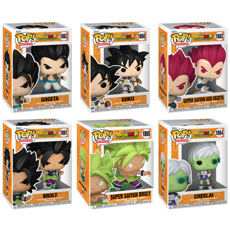 Dragon Ball Super: Broly Funko Pop! Anime Vinyl Figure Bundle of 6