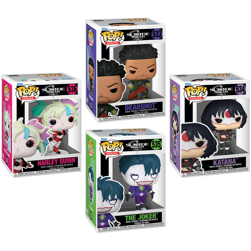 Suicide Squad Isekai Funko Pop! DC Comics Vinyl Figure Bundle of 4