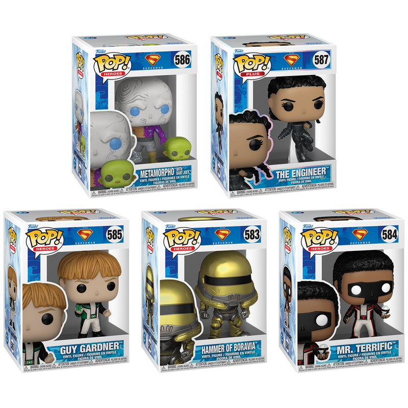 Superman (2025) Funko Pop! DC Comics Vinyl Figure Bundle of 5