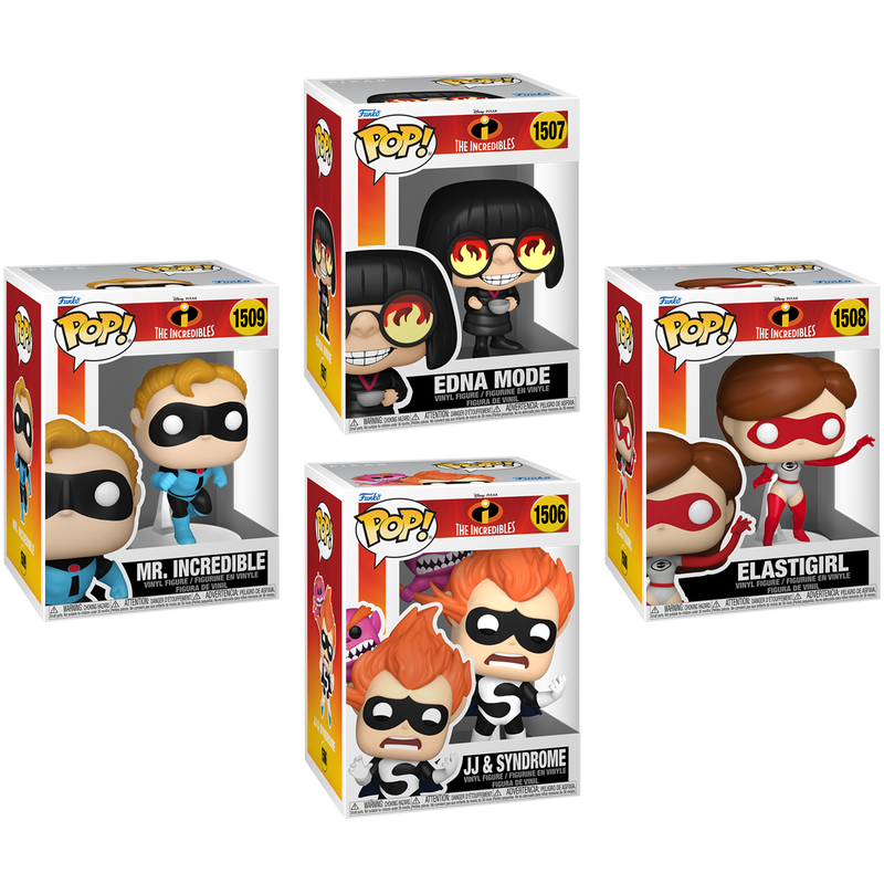 The Incredibles Funko Pop! Disney Vinyl Figure Bundle of 4