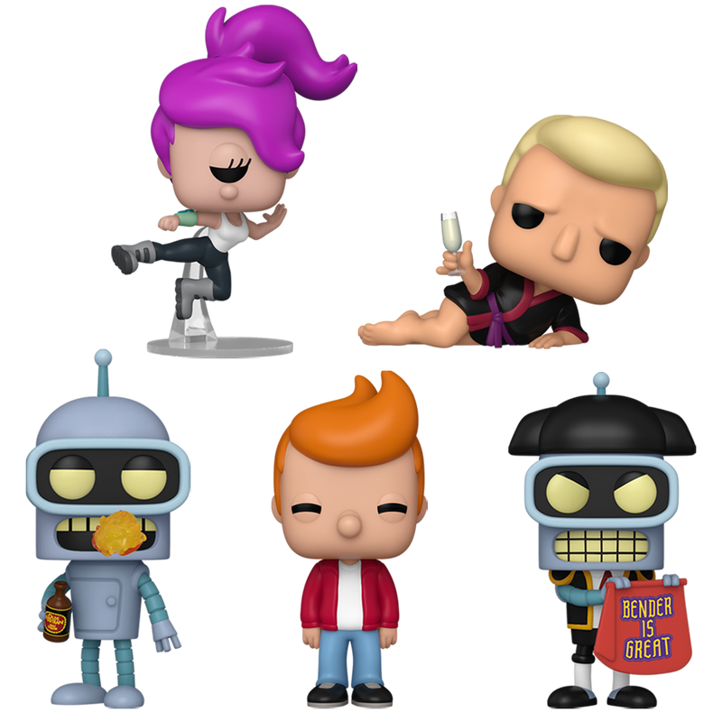 Futurama Funko Pop! Animation Vinyl Figure Bundle of 5