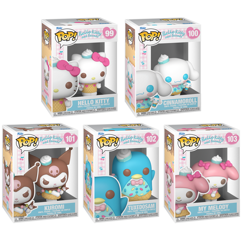 Hello Kitty (Ice Cream) Funko Pop! Sanrio Vinyl Figure Bundle of 5