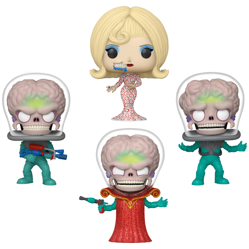 Mars Attacks! Funko Pop! Movies Vinyl Figure Bundle of 4