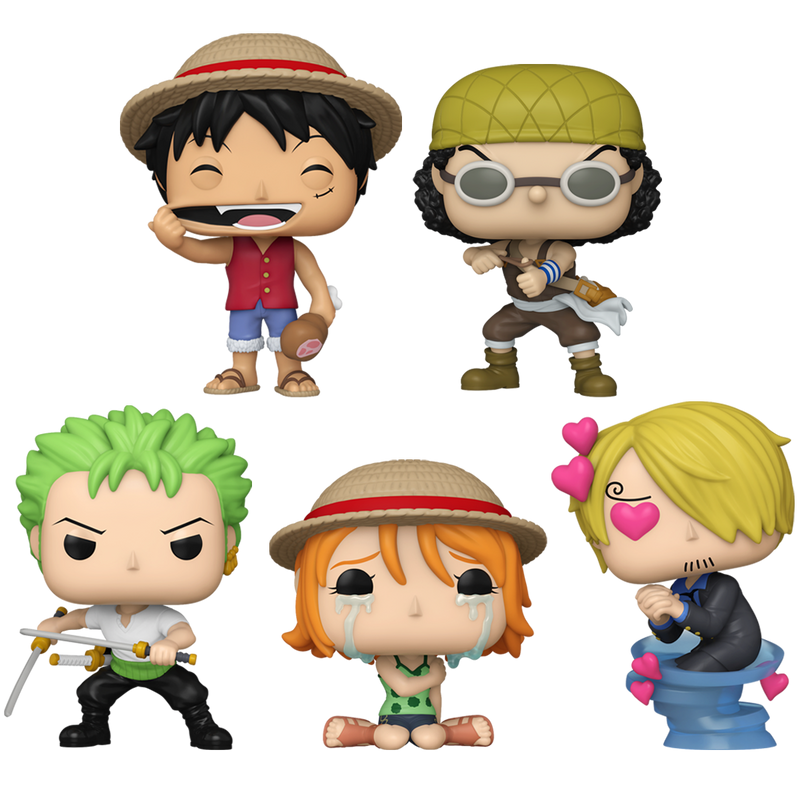 One Piece Funko Pop! Anime Vinyl Figure Bundle of 5