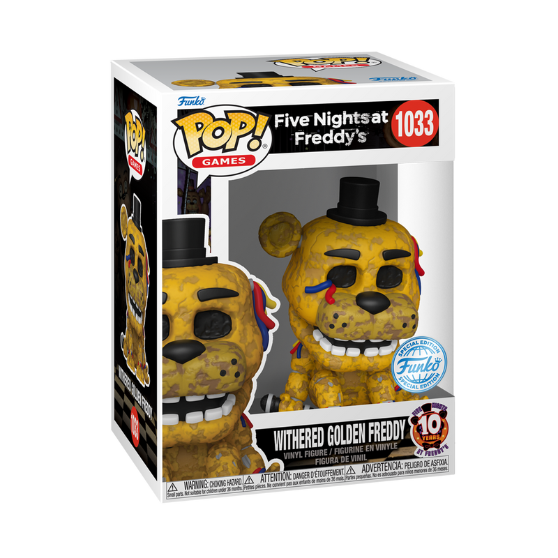 Withered Golden Freddy Five Nights at Freddy's Funko Pop! Games Vinyl Figure