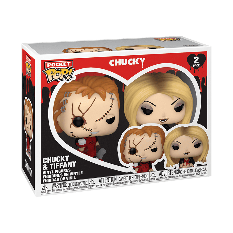 Chucky & Tiffany (Valentine) 2pk Chucky Funko Pocket Pop! Vinyl Figures