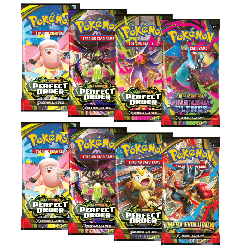 Pokmon TCG: Mega Evolution Perfect Order Booster Pack Bundle of 8 Pokmon TCG: Mega Evolution Perfect Order Booster Pack Bundle of 8