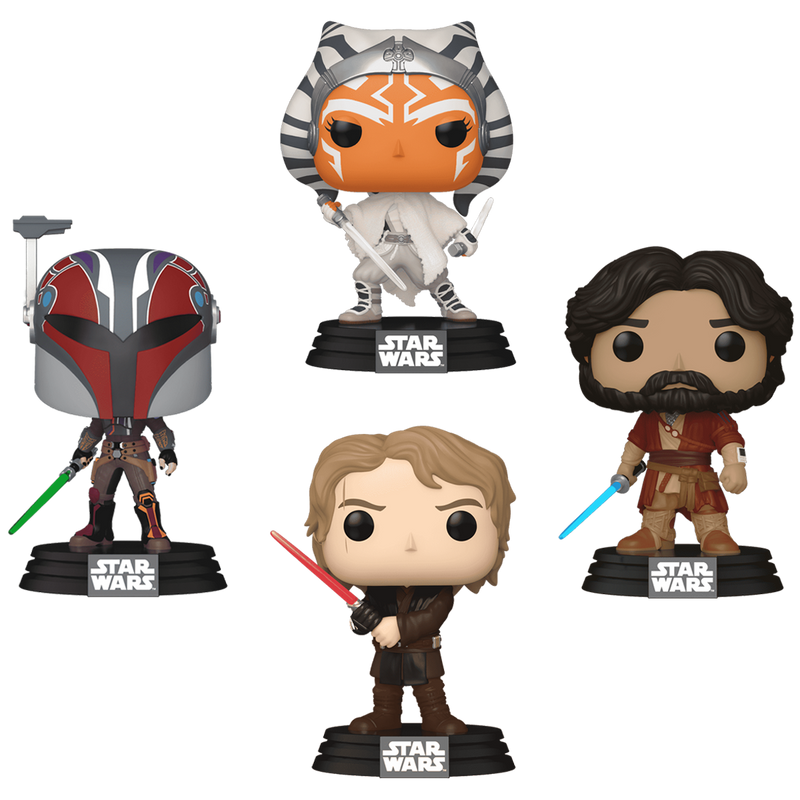 Ahsoka Funko Pop! Star Wars Vinyl Figure Bundle of 4