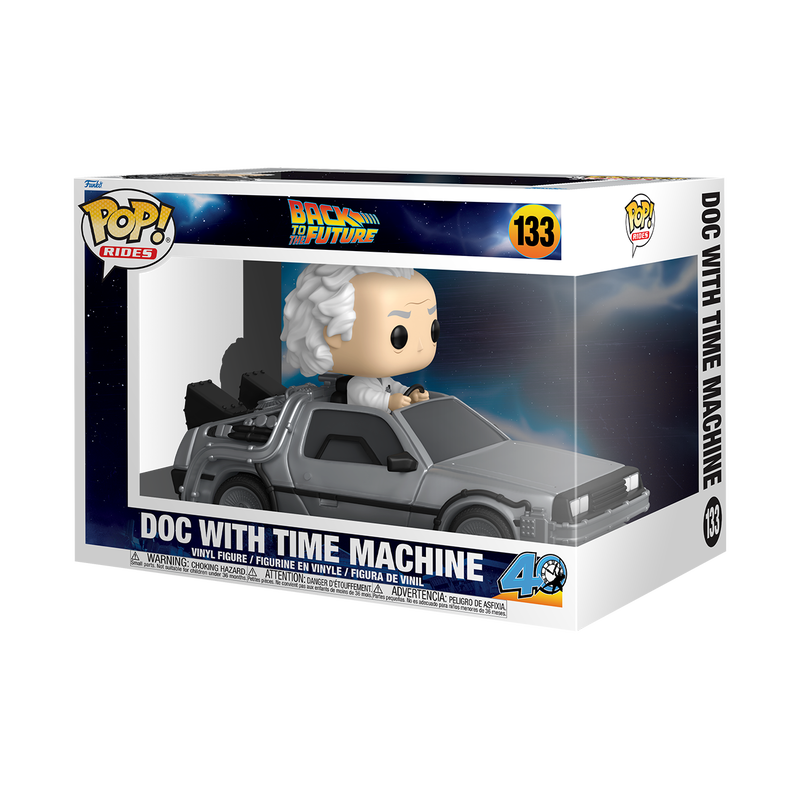Doc with Time Machine Back to the Future Funko Pop! Rides Vinyl Figure