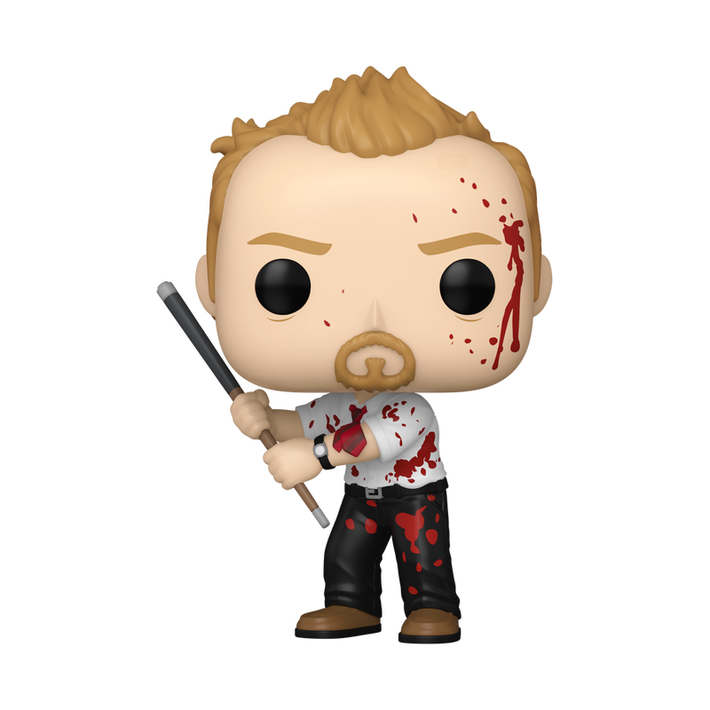 Shaun (with Pool Cue) Shaun of the Dead Funko Pop! Movies Vinyl Figure Common + Chase Bundle