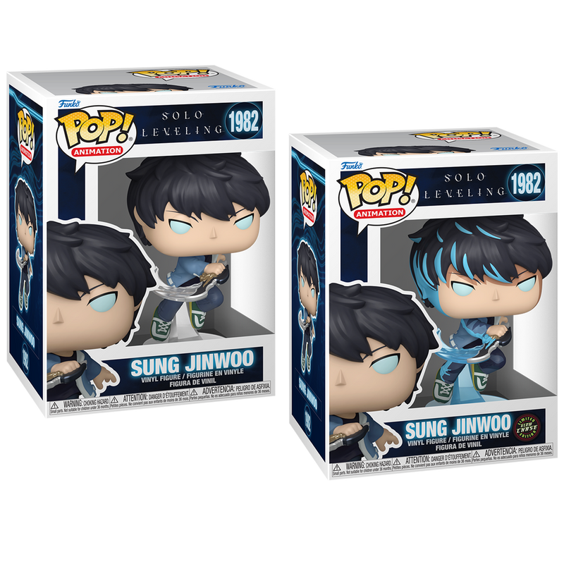 Sung Jinwoo Solo Leveling Funko Pop! Anime Vinyl Figure Common + Chase Bundle