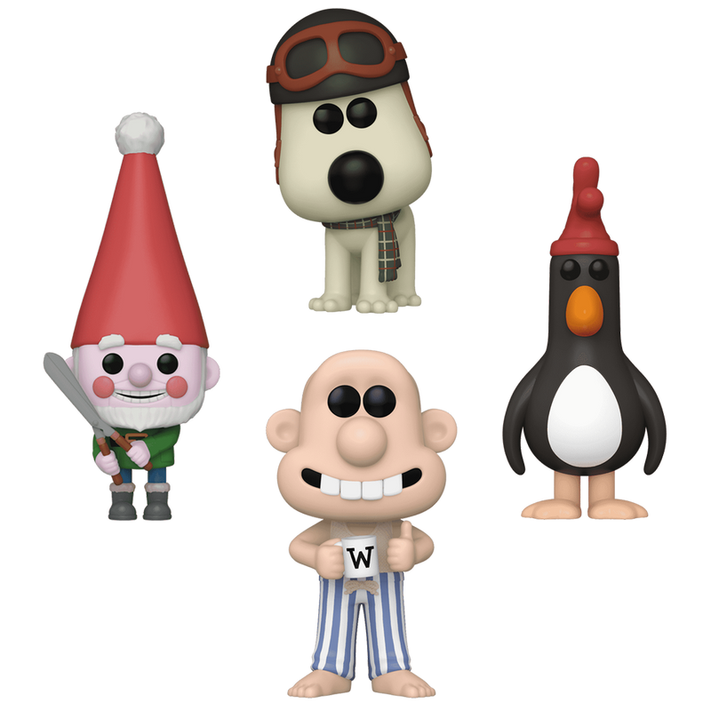 Wallace & Gromit Funko Pop! Animation Vinyl Figure Bundle of 4