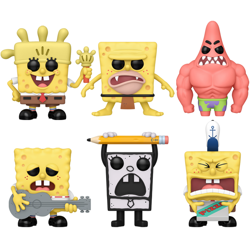 SpongeBob Squarepants Funko Pop! Animation Vinyl Figure Bundle of 6