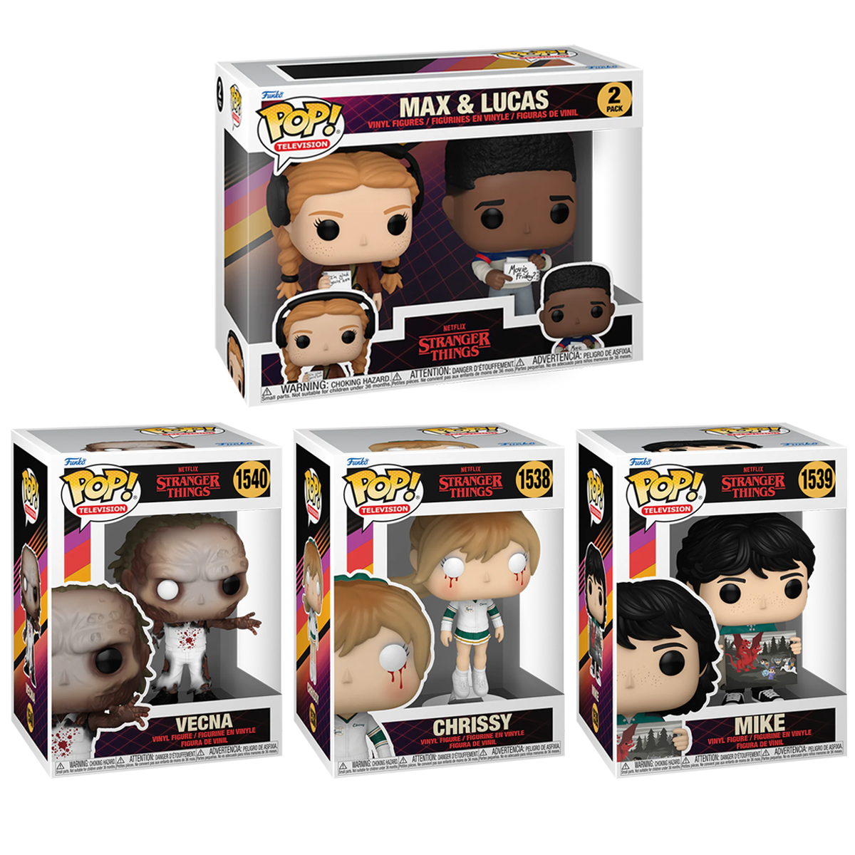 Stranger Things Funko Pop! TV Vinyl Figure Bundle of 5