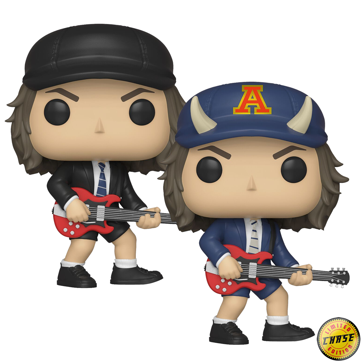 Angus Young AC/DC Funko Pop! Rocks Vinyl Figure Common + Chase Bundle