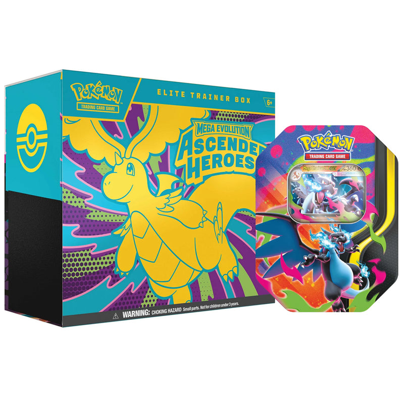 Pokmon TCG: Ascended Heroes Elite Trainer Box & Mega Charizard X Tin Pokmon TCG: Ascended Heroes Elite Trainer Box & Mega Charizard X Tin