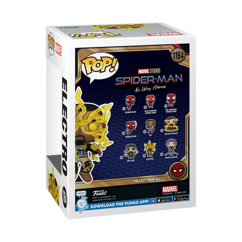 Electro (Glow) Spider-Man No Way Home Funko Pop! & Tee Box