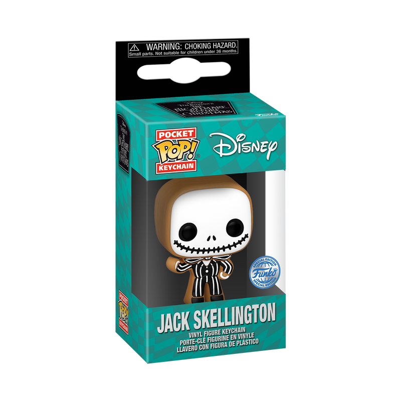 Jack Skellington (Gingerbread) NBC Funko Pocket Pop! Disney Keychain