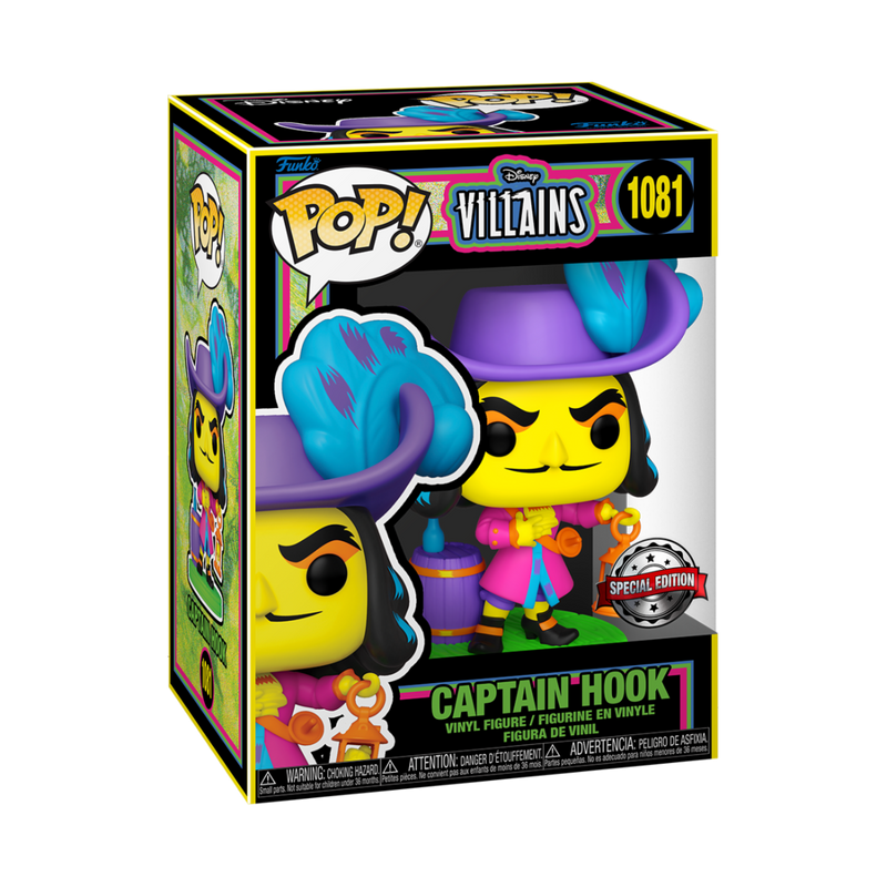 Captain Hook (Blacklight) Disney Villains Funko Pop! Disney Vinyl Figure