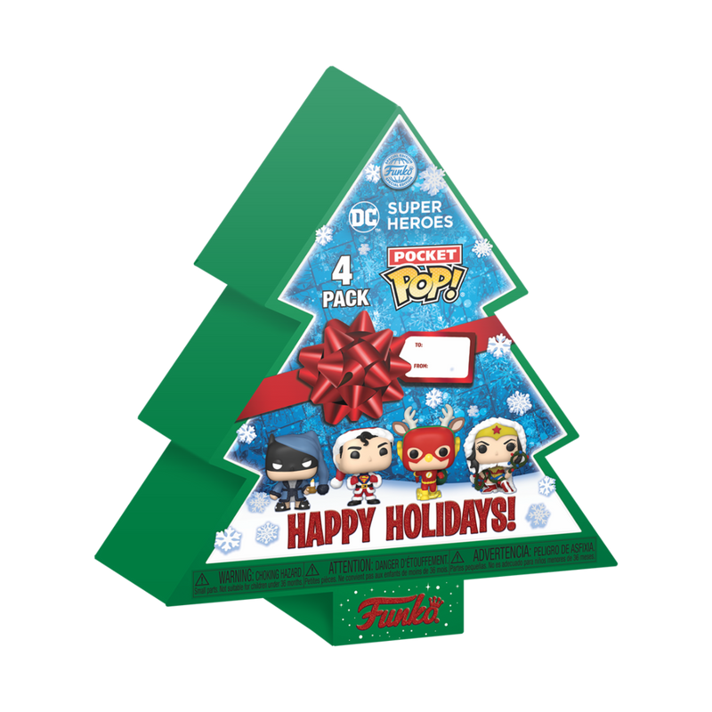 DC Holiday Tree (4pcs) Funko Pocket Pop! DC Comics Vinyl Figure